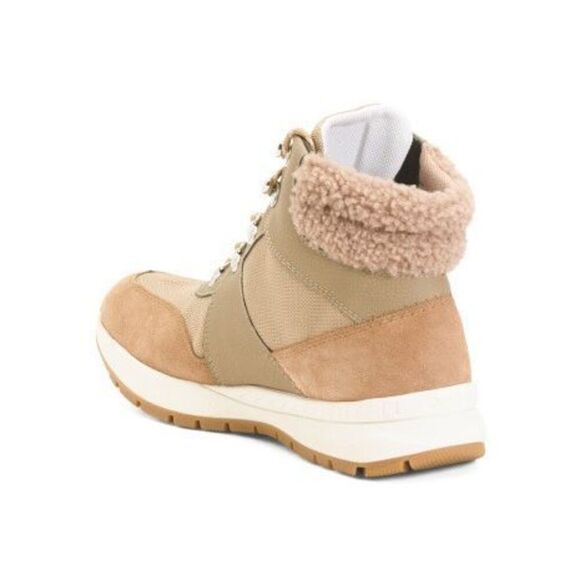 GEOX Braies Faux Fur Comfort Hiker Boots leather & textile size 38/8US NWB - Picture 3 of 6